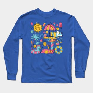 Kawaii Beach Day Long Sleeve T-Shirt